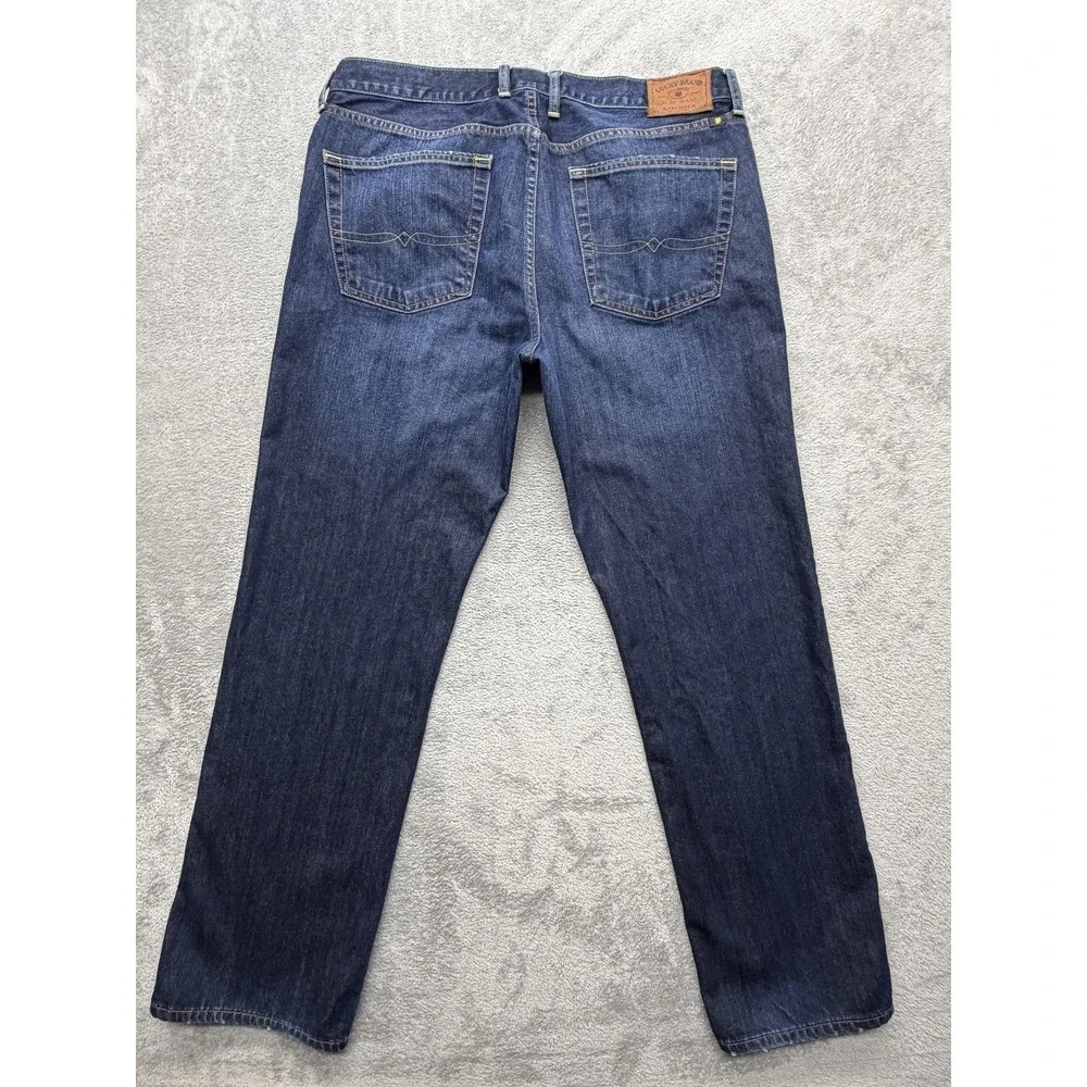 Lucky Brand 361 Vintage Straight Jeans Mens Measured 37x32‎ Blue Medium Wash